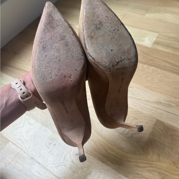 MANOLO BLAHNIK BROWN SUEDE PUMPS size 38.5 - Picture 5 of 6